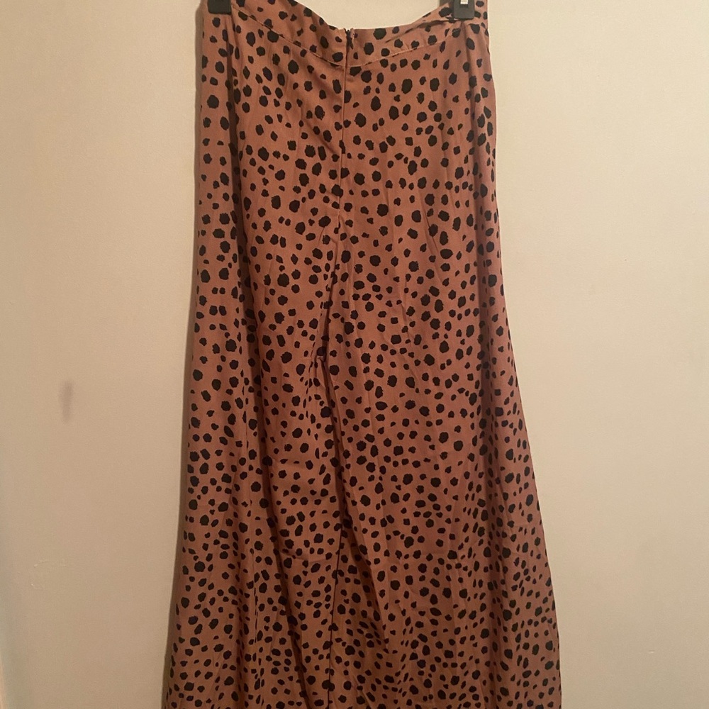 leopard print wide leg pants